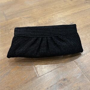 Lauren Merkin - Black Straw Clutch